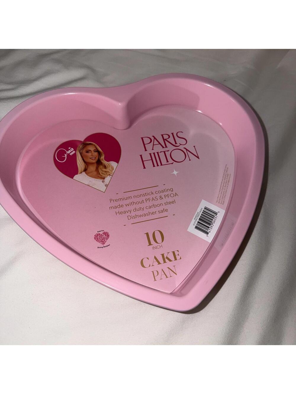 PARIS HILTON ❤️10 in Premium nonstick Heart Cake Pan PFOA free Pink NWT